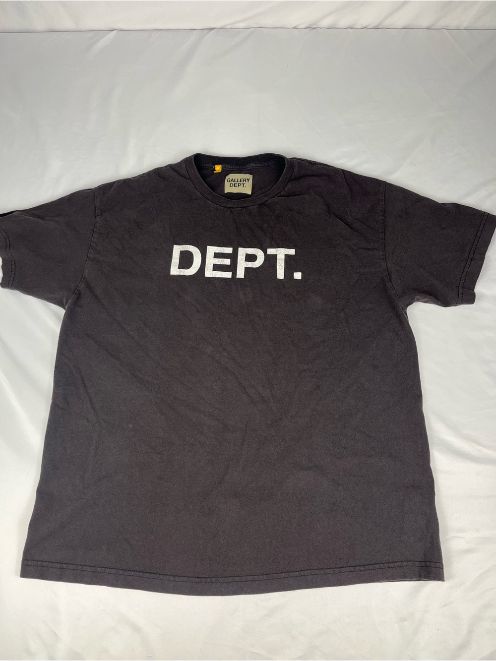 Gallery Dept. DEPT. Logo T-Shirt Black White Size Large L Distressed Faded